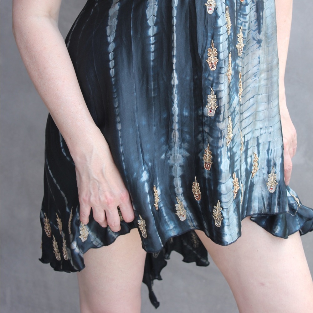 Silk tube top dress
